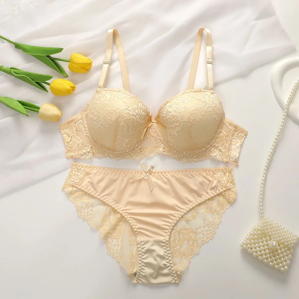 2-piece Sexy Multi-color Lingerie Set For Women's Gathering Push Up Underwear For Women's Flower Underwear Set A2155 - Physical intimacy