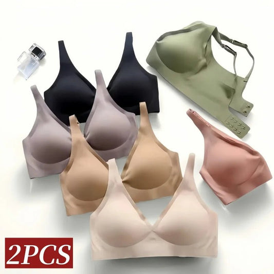 2Pcs/Set Seamless Bras For Women Wireless Underwear Push Up Brassiere Soft Padded Intimates Female Sexy Lingerie Sleepwear S-XXL - Physical intimacy
