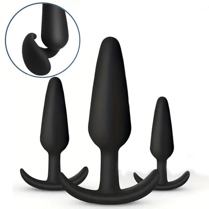 3 Different Size Anal Plug Soft Silicone - Physical intimacy