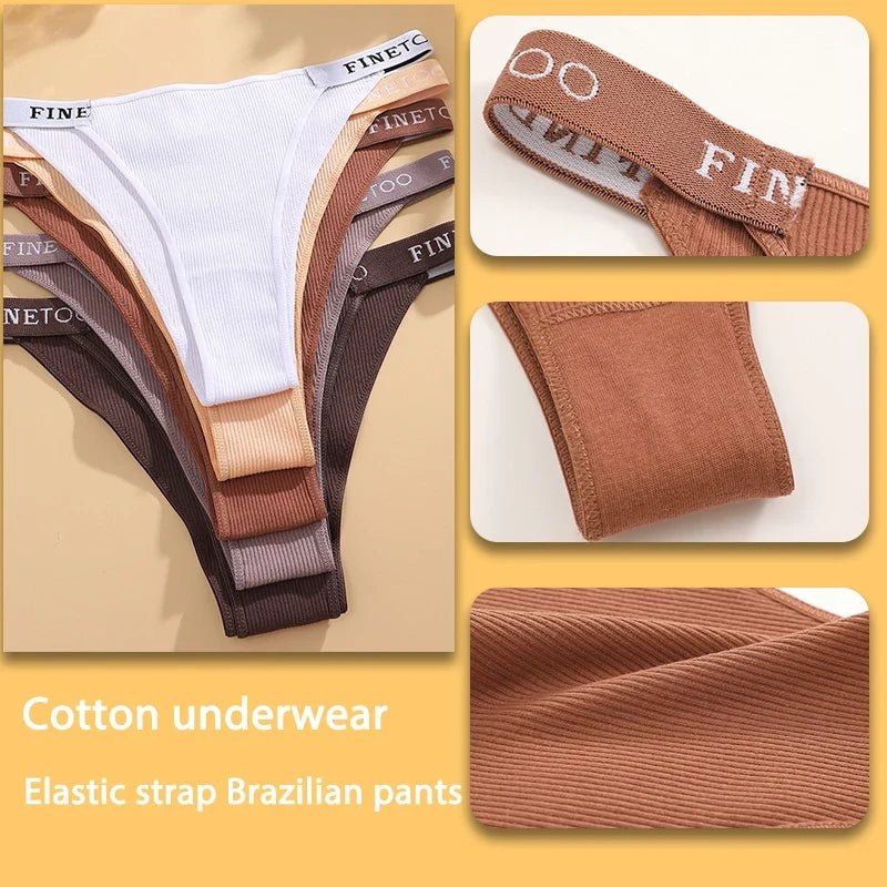 5PCS/Set Sexy Lingerie Women Cotton Panties Finetoo Letter Low Waist Female Briefs Underwear Comfort Underpants Women Intimates - Physical intimacy