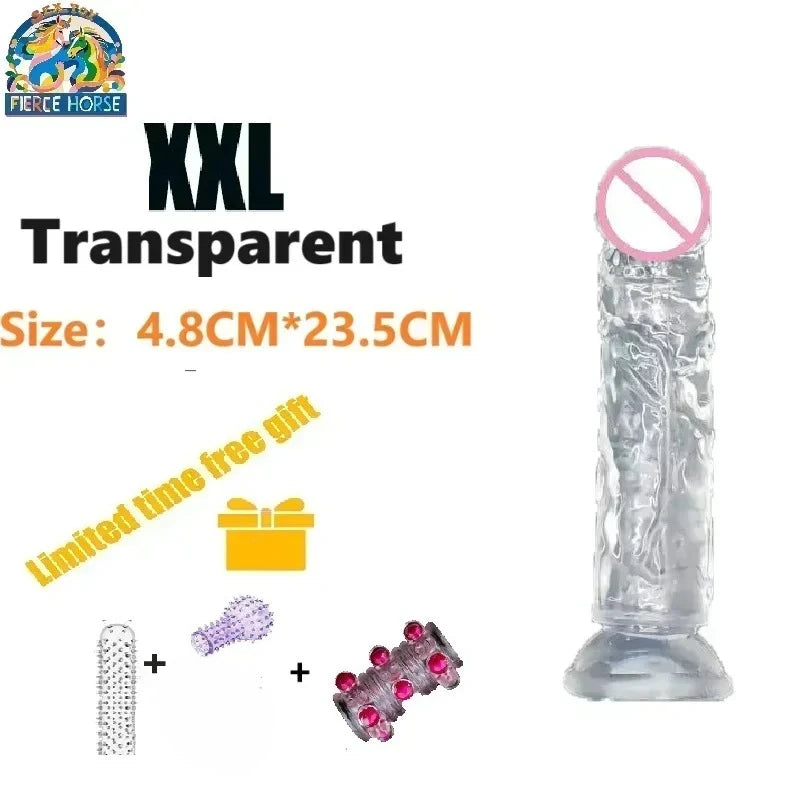 Dildos Sex Toys Dick Soft Female Vagina Clitoris  with Suction Cup 5 Colors