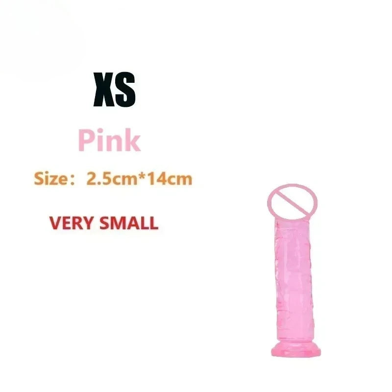 Dildos Sex Toys Dick Soft Female Vagina Clitoris  with Suction Cup 5 Colors
