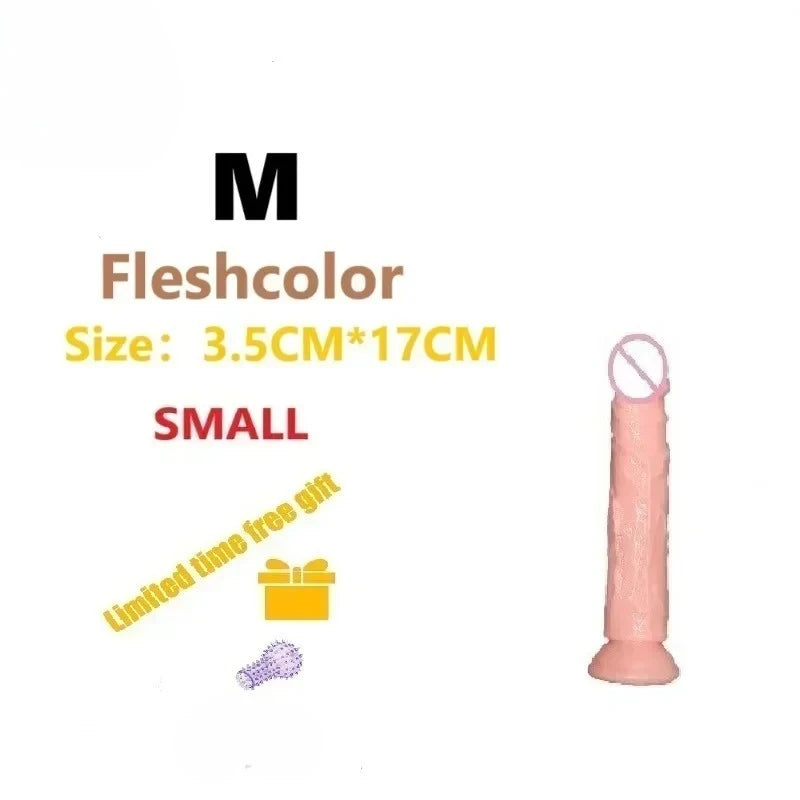 Dildos Sex Toys Dick Soft Female Vagina Clitoris  with Suction Cup 5 Colors