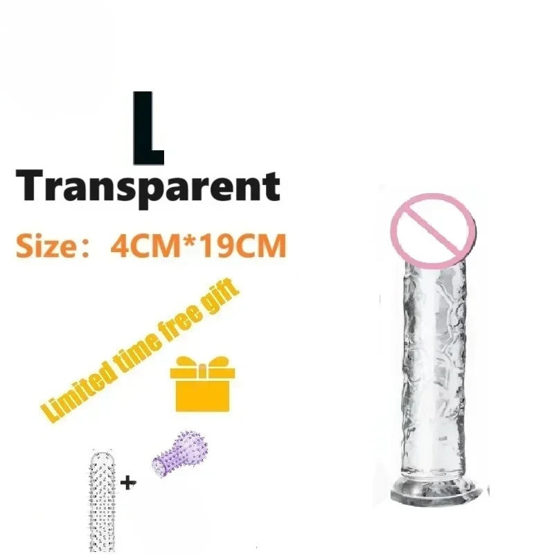 Dildos Sex Toys Dick Soft Female Vagina Clitoris  with Suction Cup 5 Colors
