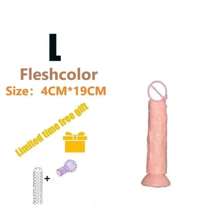 Dildos Sex Toys Dick Soft Female Vagina Clitoris  with Suction Cup 5 Colors