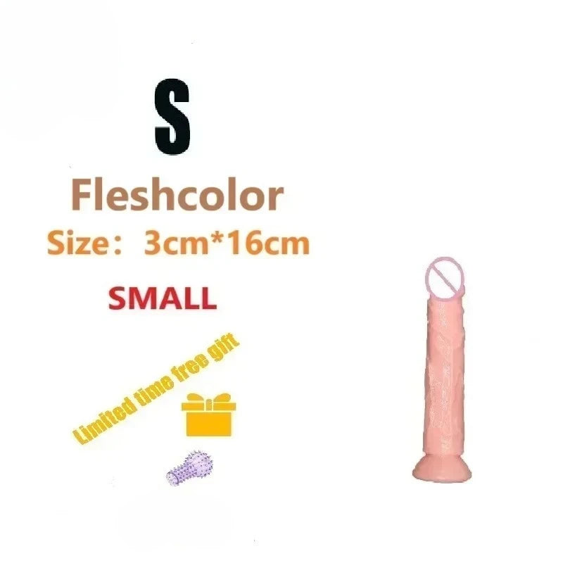 Dildos Sex Toys Dick Soft Female Vagina Clitoris  with Suction Cup 5 Colors