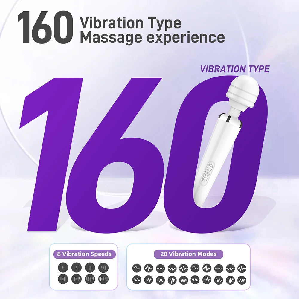 Powerful Magic Wand Vibrator for Woman