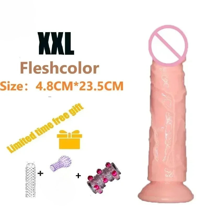 Dildos Sex Toys Dick Soft Female Vagina Clitoris  with Suction Cup 5 Colors