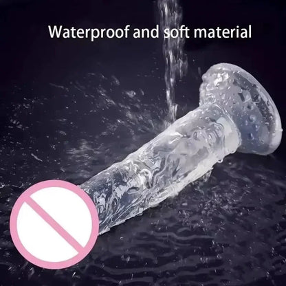 Dildos Sex Toys Dick Soft Female Vagina Clitoris  with Suction Cup 5 Colors