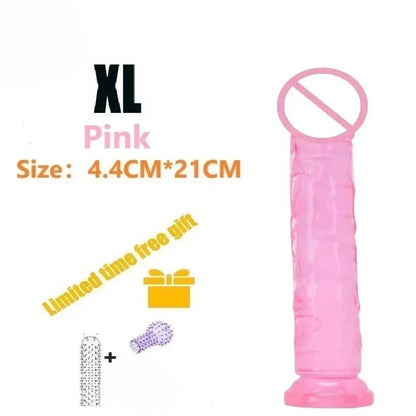 Dildos Sex Toys Dick Soft Female Vagina Clitoris  with Suction Cup 5 Colors