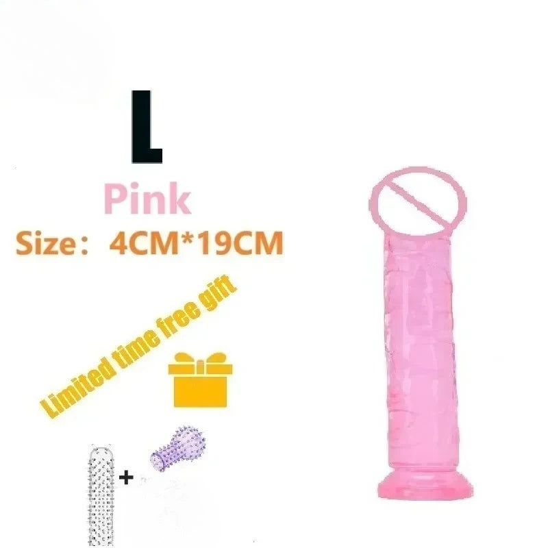 Dildos Sex Toys Dick Soft Female Vagina Clitoris  with Suction Cup 5 Colors