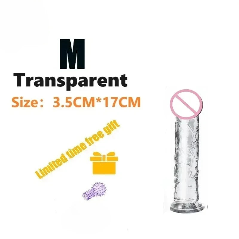 Dildos Sex Toys Dick Soft Female Vagina Clitoris  with Suction Cup 5 Colors