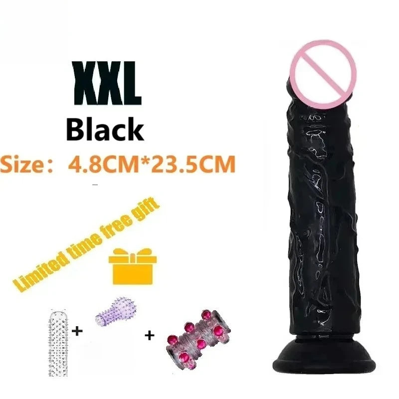 Dildos Sex Toys Dick Soft Female Vagina Clitoris  with Suction Cup 5 Colors