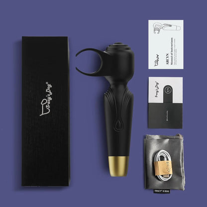 3 IN 1 Powerful Male Masturbator for Glans Massage Clitoral Stimulation Vibrator