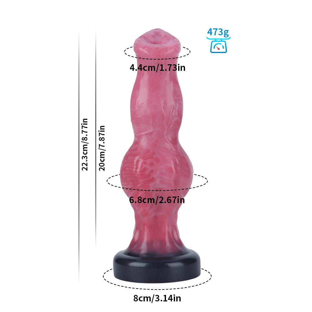 False anal plug animal dog suspension penis masturbation
