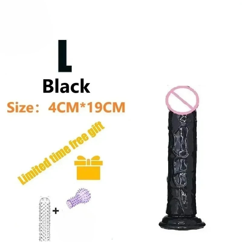 Dildos Sex Toys Dick Soft Female Vagina Clitoris  with Suction Cup 5 Colors