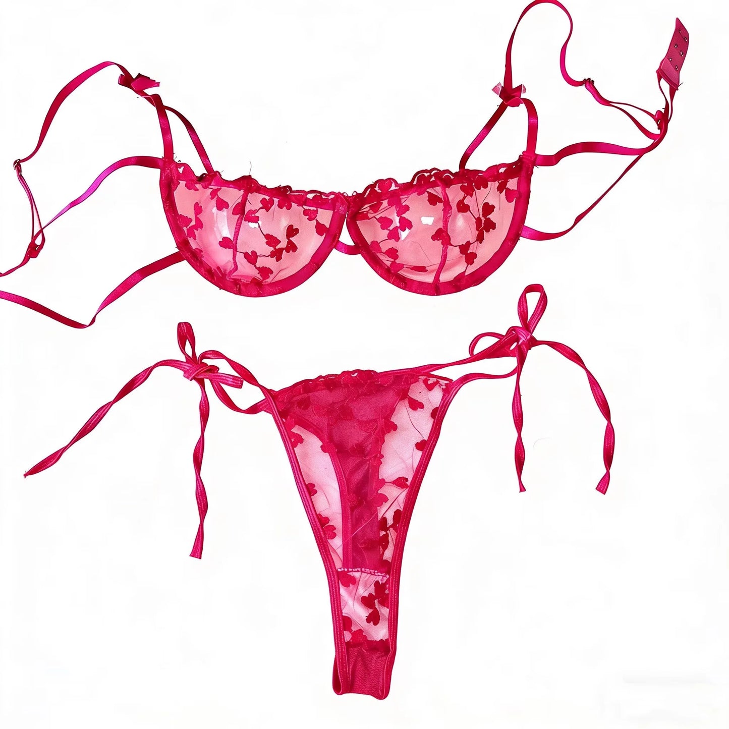 Women Night Beautiful Sexy 2 Piece Set Erotic Bra set