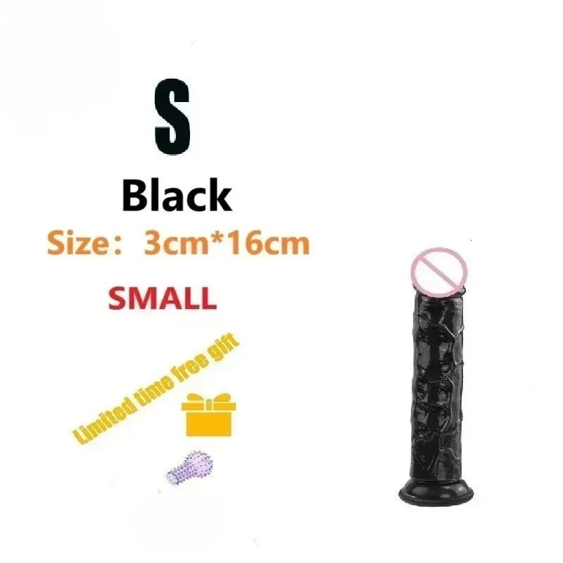 Dildos Sex Toys Dick Soft Female Vagina Clitoris  with Suction Cup 5 Colors