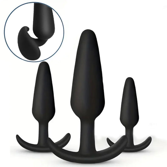 3 Different Size Anal Plug Soft Silicone