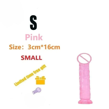 Dildos Sex Toys Dick Soft Female Vagina Clitoris  with Suction Cup 5 Colors