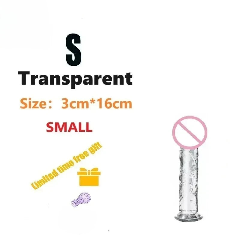 Dildos Sex Toys Dick Soft Female Vagina Clitoris  with Suction Cup 5 Colors