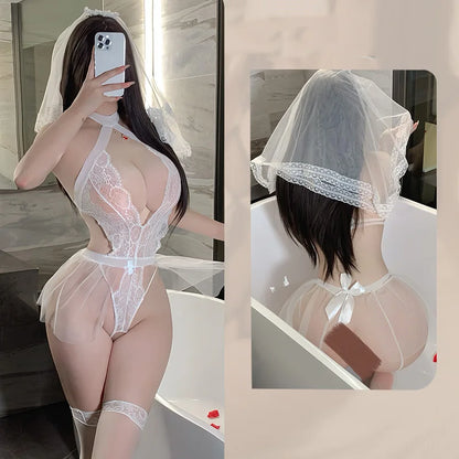 Wedding  lingerie uniform pure set sexy women's costume