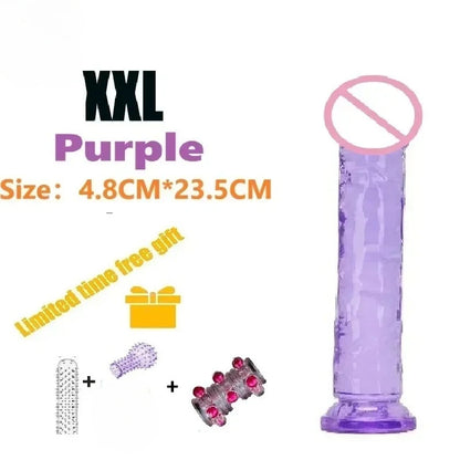 Dildos Sex Toys Dick Soft Female Vagina Clitoris  with Suction Cup 5 Colors