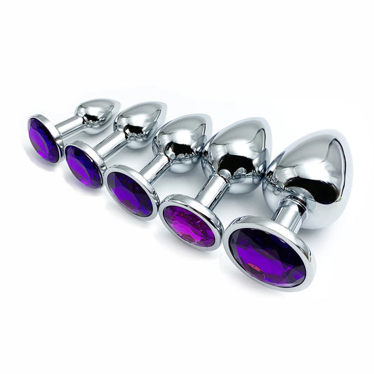 Metal Anal Plug Jewelry Base  Sex Toys Couples Adults Game