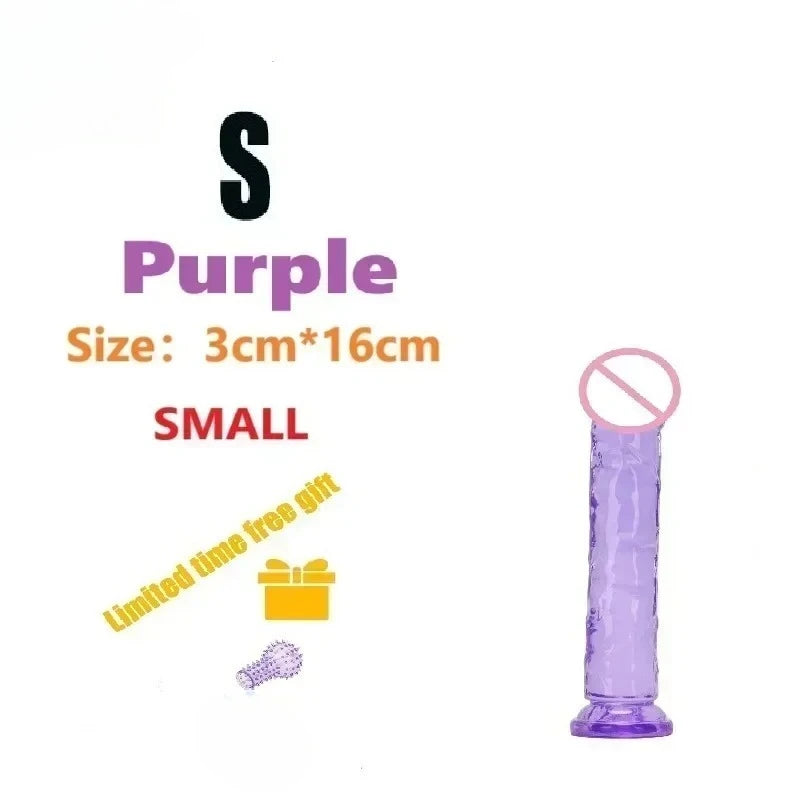 Dildos Sex Toys Dick Soft Female Vagina Clitoris  with Suction Cup 5 Colors