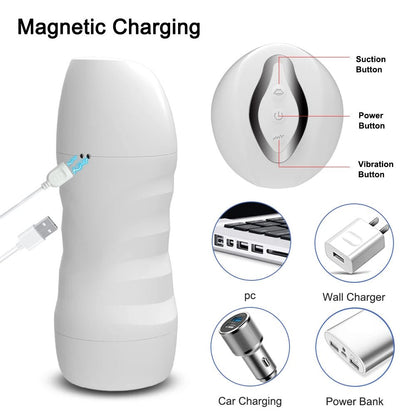 Automatic Male Sucking Mastubator Vibration Blowjob Goods for Men Masturbate Supplies - Physical intimacy