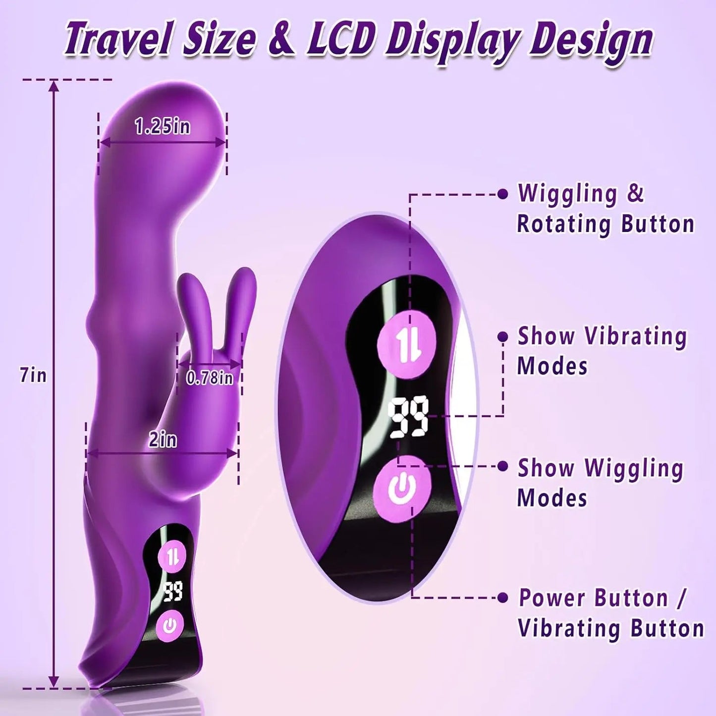 Vibrator Rotating Squeeze Dildo - Physical intimacy