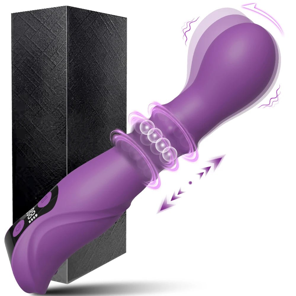 Vibrator Rotating Squeeze Dildo - Physical intimacy