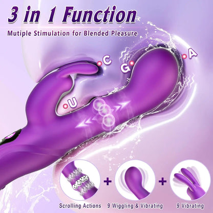 Vibrator Rotating Squeeze Dildo - Physical intimacy