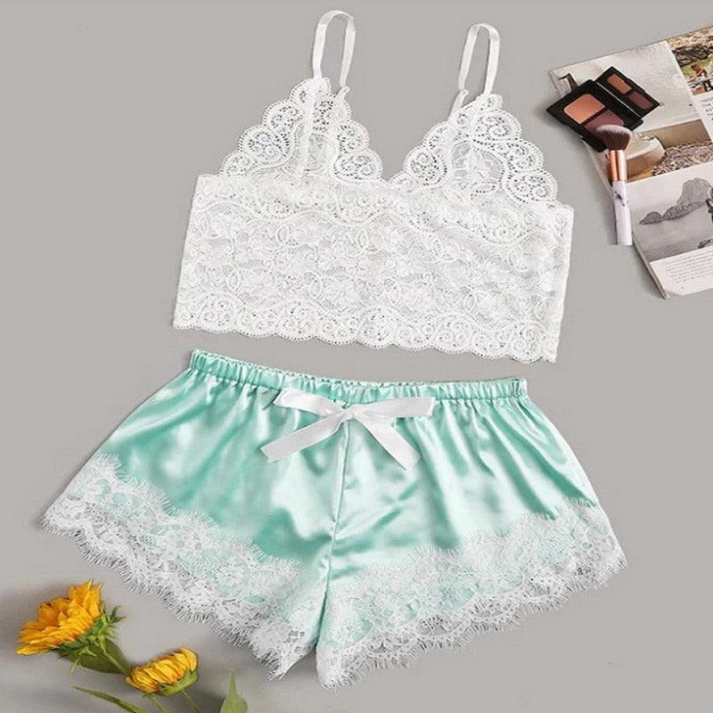 Women Luxury Bra Set Ladies Lingerie Set 2 Pieces Lace Bra And Panty Sets Strappy Lace Lingerie Set Lace Comfortable Polyester Sleepwear Underwear Tops Sets Lightweight Comfortable Design - Physical intimacy