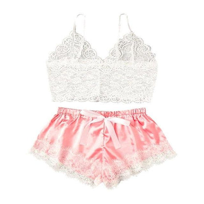 Women Luxury Bra Set Ladies Lingerie Set 2 Pieces Lace Bra And Panty Sets Strappy Lace Lingerie Set Lace Comfortable Polyester Sleepwear Underwear Tops Sets Lightweight Comfortable Design - Physical intimacy