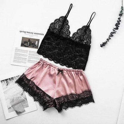 Women Luxury Bra Set Ladies Lingerie Set 2 Pieces Lace Bra And Panty Sets Strappy Lace Lingerie Set Lace Comfortable Polyester Sleepwear Underwear Tops Sets Lightweight Comfortable Design - Physical intimacy