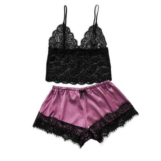 Women Luxury Bra Set Ladies Lingerie Set 2 Pieces Lace Bra And Panty Sets Strappy Lace Lingerie Set Lace Comfortable Polyester Sleepwear Underwear Tops Sets Lightweight Comfortable Design - Physical intimacy
