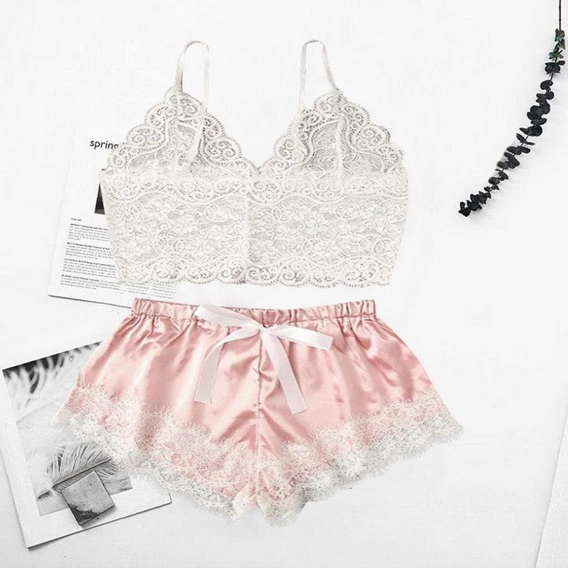 Women Luxury Bra Set Ladies Lingerie Set 2 Pieces Lace Bra And Panty Sets Strappy Lace Lingerie Set Lace Comfortable Polyester Sleepwear Underwear Tops Sets Lightweight Comfortable Design - Physical intimacy