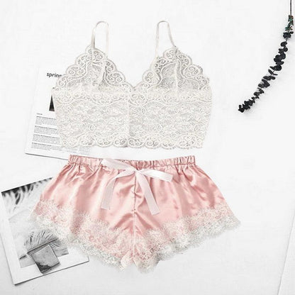 Women Luxury Bra Set Ladies Lingerie Set 2 Pieces Lace Bra And Panty Sets Strappy Lace Lingerie Set Lace Comfortable Polyester Sleepwear Underwear Tops Sets Lightweight Comfortable Design - Physical intimacy