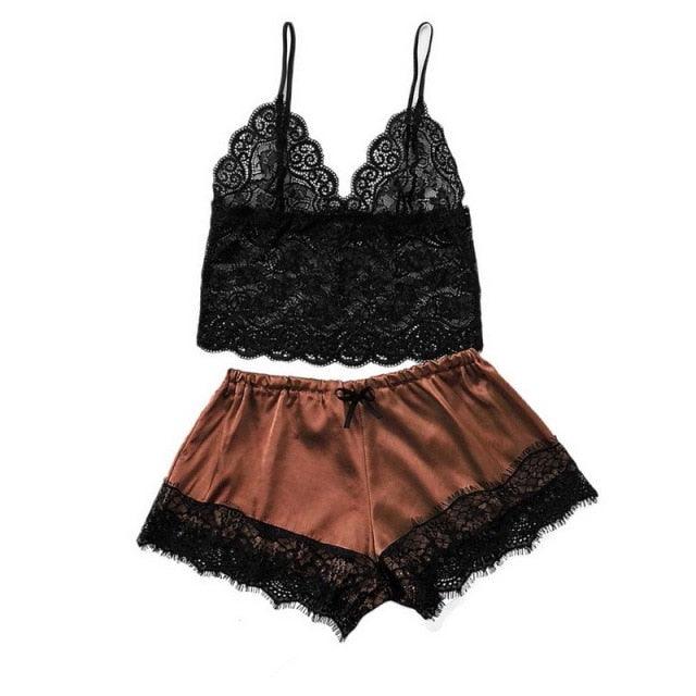 Women Luxury Bra Set Ladies Lingerie Set 2 Pieces Lace Bra And Panty Sets Strappy Lace Lingerie Set Lace Comfortable Polyester Sleepwear Underwear Tops Sets Lightweight Comfortable Design - Physical intimacy