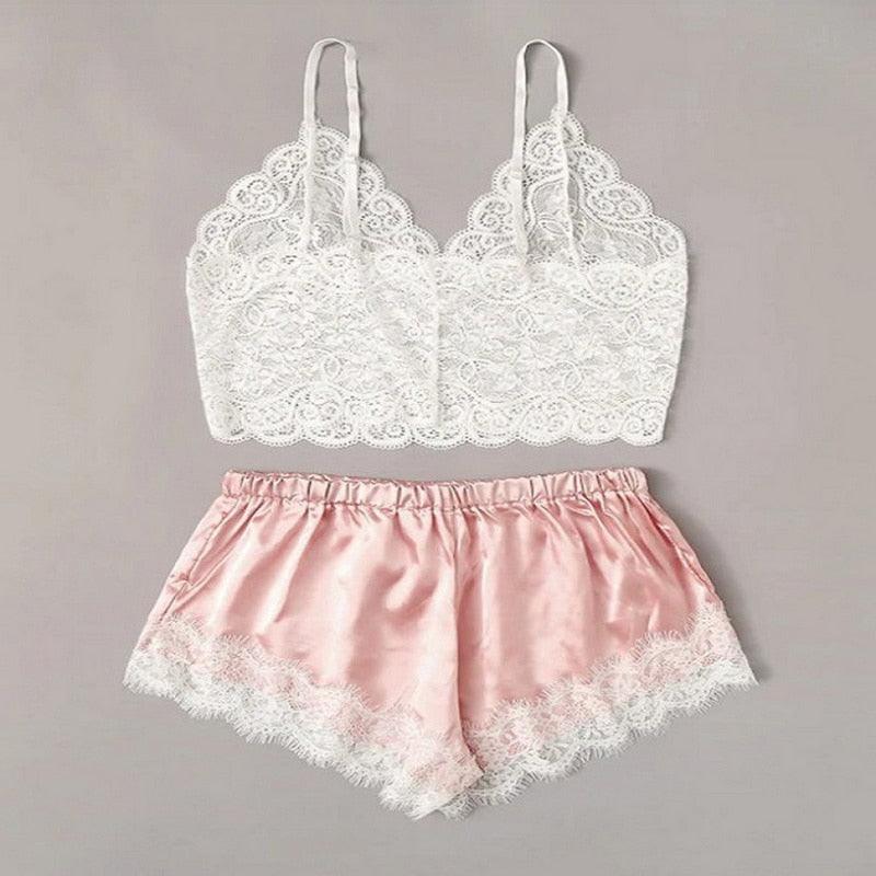 Women Luxury Bra Set Ladies Lingerie Set 2 Pieces Lace Bra And Panty Sets Strappy Lace Lingerie Set Lace Comfortable Polyester Sleepwear Underwear Tops Sets Lightweight Comfortable Design - Physical intimacy